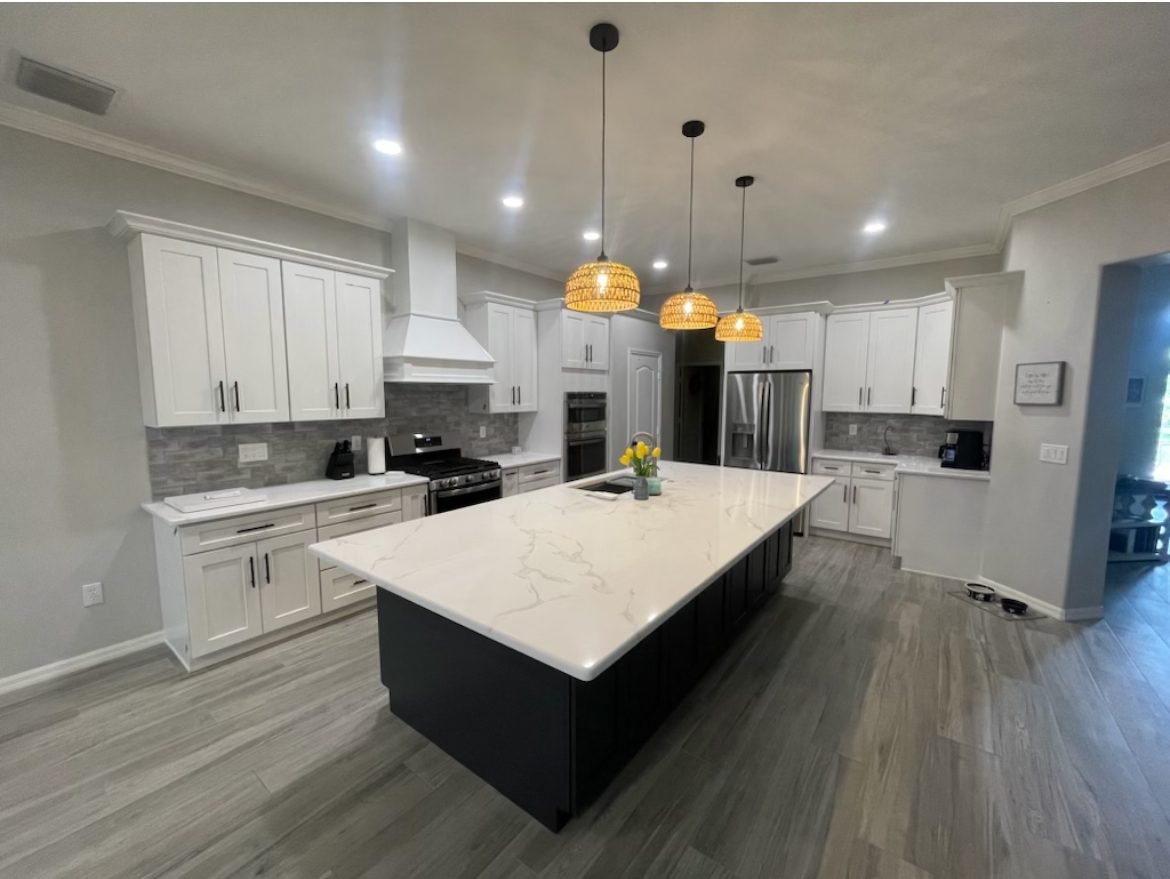 White shaker kitchen after renovation Holiday FL